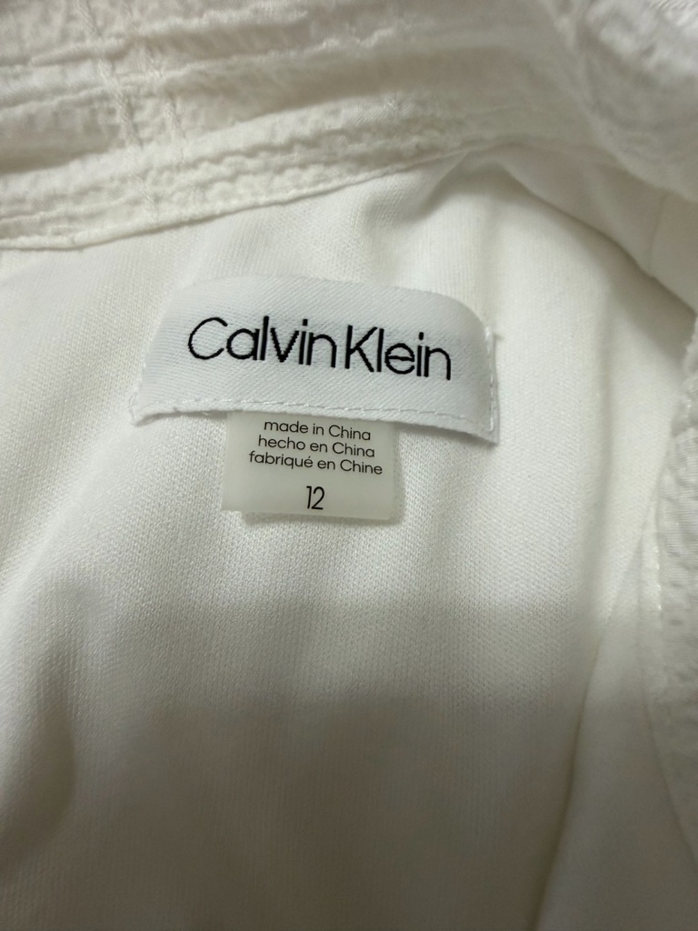 Calvin Klein White Sleeveless Mini Shift Dress - Picture 5 of 6